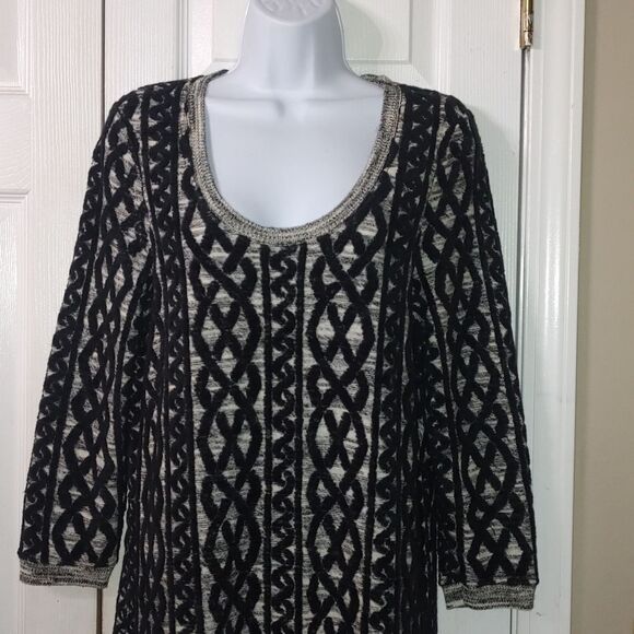 Anthropologie Moth Stitched Tunic Textured Wool Sweater Dress  Sz M NWT - Picture 3 of 7